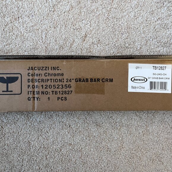 Brand new unopened Jacuzzi chrome 24" (inch) bath shower grab bar - Picture 9 of 9